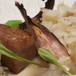 ファリナモーレ - ◆「山形牛ロース肉の一皿 菊芋のピューレとリゾット」