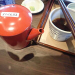 Katsuragi an - 蕎麦湯は百歳湯と記されてるミャ