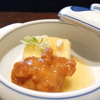 味処 季布や - とりの唐揚げの炊いたのと揚げ出し豆腐
