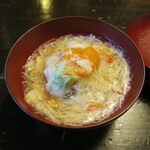 土家 - 蕎麦米　蕪蒸し　毛蟹餡かけ