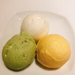 トラットリア・ラ・カパンナ - ジェラート三種盛合せ