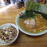 ラーメン 竜家 - ラーメン＋ネギチャーごはん2019.12.24