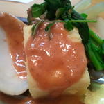 日々茶寮 連 - 蛤の酒蒸　筍いり豆腐　もろみソース