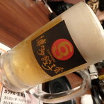 Hakata Gyouzaya Roku Maru San - ビールで乾杯