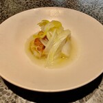 イチリン ハナレ - シャラン鴨と百合根、帆立の貝柱揚げ