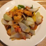 中国料理 喜祥 - エビとカシューナッツの甘酢炒め