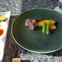 トップ オブ ヨコハマ 鉄板焼＆ダイニング - 焼き野菜は南瓜とシシトウとナス