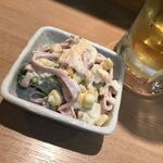 てんぐ - お通しと生ビール