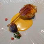 リストランテ イ・ルンガ - 前菜：えびすかぼちゃのトルティーノ