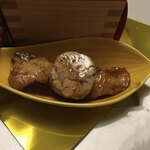 白金温泉郷 森の旅亭 びえい - *羅臼産寒鰤の風味焼き♬
      *鮟鱇の肝♬