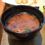 串かつ料理 活 - 日替定食 900円 の味噌汁