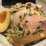 鴨出汁中華蕎麦 麺屋yoshiki - シャモロックプレミアム和えつけそば+小ライス