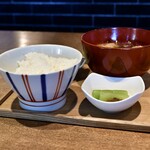 酢重DINING - 【牛すじの味噌煮込み定食@1,445円】ライス、味噌汁、小鉢(2種)