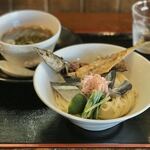 麺創 なな家 - 【限定】酢じめサンマの生姜醤油つけ麺