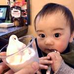Yakiniku Wagyuu Shokudou - ジャンケンでゲットした濃厚ミニソフトクリーム！ミルク感たっぷりで美味しい！