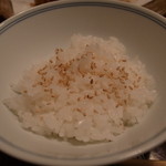 天麩羅　中清 - 鳳凰コース・食事、白いご飯で頂く天麩羅