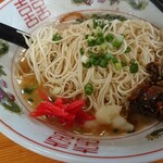 鷹多花 - 替え玉　紅しょうが　おろしにんにく　鷹多花高菜投入