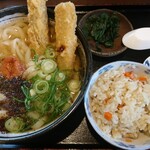 麺 和田や - 梅ごぼう＋かしわ飯