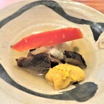 心根 - 猪肉、聖護院大根、堀川牛蒡、海老芋、京人参　柚子味噌で