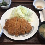 かつ庵 - 黒豚ロースかつ定食 大盛り　990円