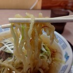 麺処 若武者 弐號店 大正浪漫 ラーメン 名物温泉ぶためし みどり湯食堂 - 煮込み牛タン山塩ラーメン(1,000円)麺UP