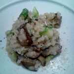 リストランテ カノフィーロ - フォアグラとシャンピニオン・ド・パリ、グリーンアスパラのリゾット