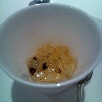 リストランテ カノフィーロ - 雪ノ下大根とコリントレーズンのピクルス　グランマニエのジェラティーナ
