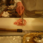 にしたに - 製作過程（ネギとろ手巻き）