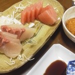 ビストロしもの - 刺し盛り、カレーコロッケ