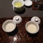 茶禅華 - 杏仁豆腐の温冷食べ比べ