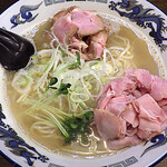 自己流ラーメン綿麺 - 丸鶏海老塩細麺
