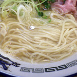 自己流ラーメン綿麺 - 丸鶏海老塩細麺（麺）