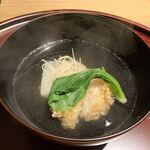 室町 和久傳 - 五島列島の九絵のアラレ揚げと丹後の大根のお椀