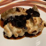 室町 和久傳 - 津島産のど黒と白子の林檎ソース