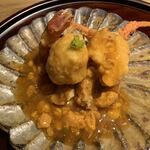 室町 和久傳 - 伊勢海老の唐揚げと雲丹ソース