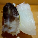 Matoi Zushi - 握り  つき  1800円  鳥飼と鯛   ビッグ寿司 !