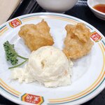 餃子の王将 - 炒飯セット　唐揚げ2個、ポテサラ
