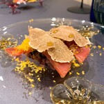 プレゼンテ スギ - ⑯新たな試み(赤米リゾット・トロ・トリュフ・カラスミ)の寿司