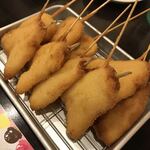 串処 絆 - れんこん とキスの揚げ物☆ソースは二度づけ禁止！
