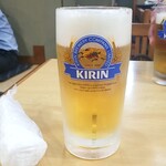 居酒屋　車屋 - 生ビール(中)：480円