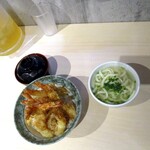 天ぷら酒場 上ル商店 - 七尾の海老天丼＋小うどん