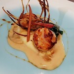 Reglisse - 函館ホタテ貝のポアレ    シードルソース