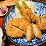 ご飯ととろろ とろ麦 - 