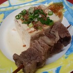 中国料理天山 - おでん肉（150円）、おでん豆腐（160円）