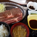 牛すじ家 - ジャンボステーキ定食￥1600
