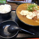 極楽うどん Ah-麺 - ランチには、小ライスが付いてきます(^｡^)
