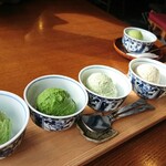 茶フェ ちゃきち - 日本茶5種とピスタチオジェラート