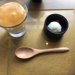 Teppanyaki Matenrou - ●デザート●マスカルポーネのマンゴーソースと塩ミルクアイス