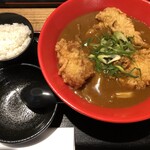 うどん居酒屋 江戸堀 - 鶏天カレーうどん小ごはん付き（中盛り）