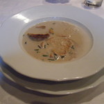 北島亭 - 温かい茸のスープ